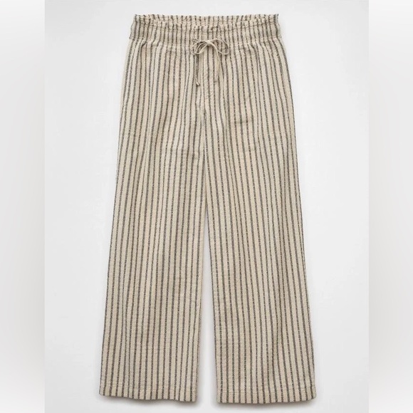 American Eagle Outfitters Pants - AE Pull On Stripe Pant XL High Waisted Paperbag